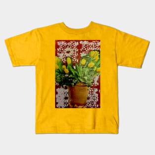 Yellow Tulips Collage Kids T-Shirt